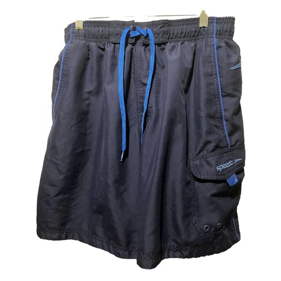 Speedo Men's Swim Trunk blue shorts size Medium - Picture 2 of 9